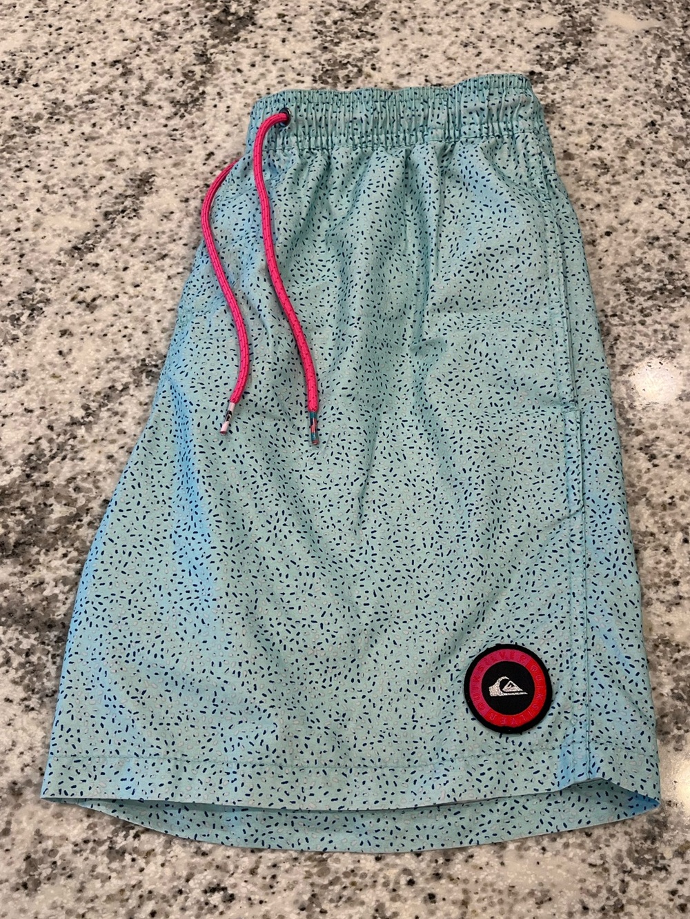 Quiksilver Swim Trunks Men’s Small 30x6.5 Volley Board  Lined Blue Pink